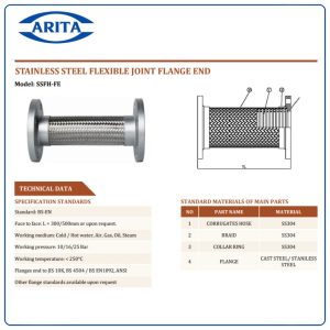 Cấu tạo Khớp nối mềm inox SSFH-FE