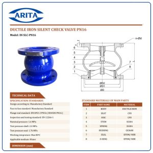 Cấu tạo Van 1 chiều lò xo Arita DI-SLC-PN16