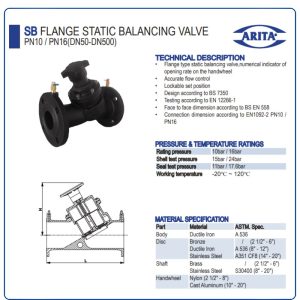 Cấu tạo Van cân bằng Arita SB
