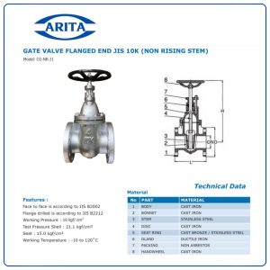 Cấu tạo Van cổng ty chìm Arita CG-NR-J1