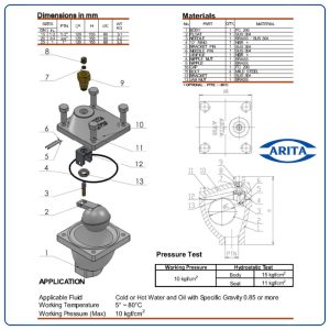 Cấu tạo Van xả khí tự động Arita ARV-811SE