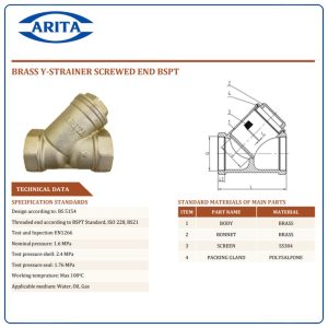Cấu tạo Y lọc đồng Arita ARF-1005SE