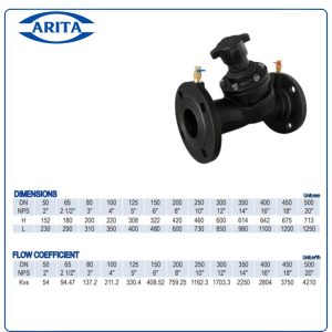 Kích thước Van cân bằng Arita SB