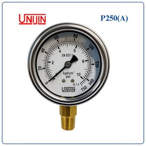 Đồng hồ áp suất Unijin P250(A) chân đứng
