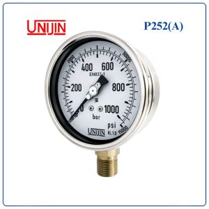 Đồng hồ áp suất Unijin P252(A) chân đứng