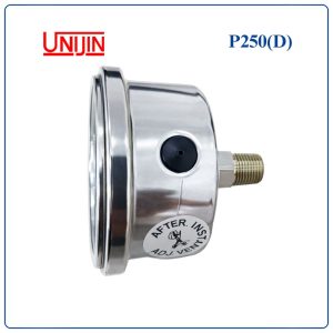 Đồng hồ áp suất Unijin P252(D) chân sau
